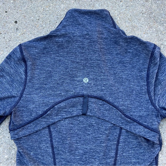 Lululemon Define Jacket Rulu Size 6 Heathered Hero Navy Blue Soft Stretch - Picture 5 of 6